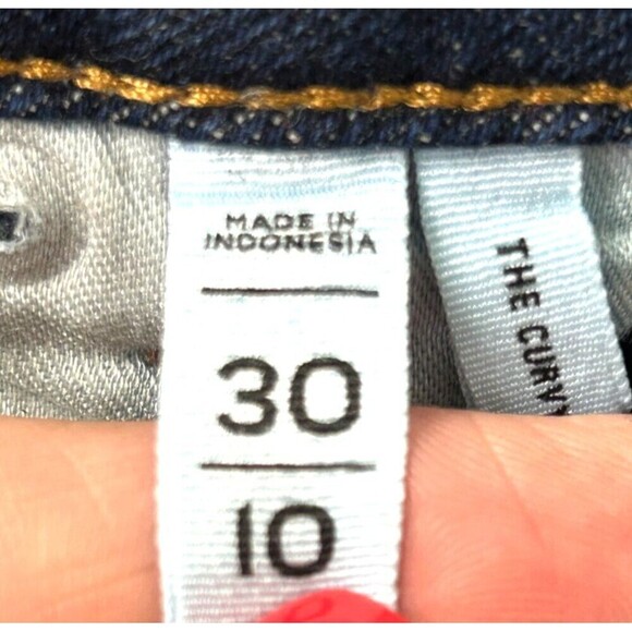 LOFT Curvy Skinny Mid Rise Women Jeans Size 10 30 Blue Slim Stretch Denim Jeans - Picture 11 of 12